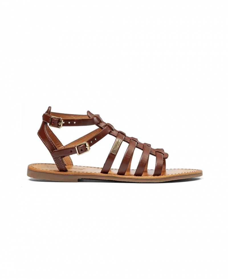 Sandales spartiates Les Tropeziennes HIKAELA Ankle-strap Tan Femme|FUHH-54345363